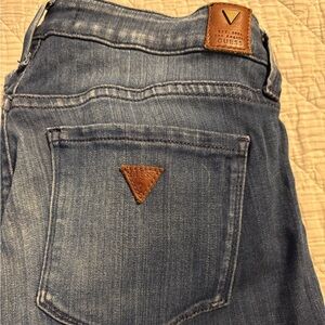 Guess Blue Skinny Jeans with Distressed Details